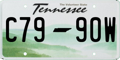 TN license plate C7990W