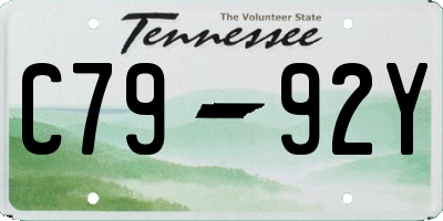 TN license plate C7992Y