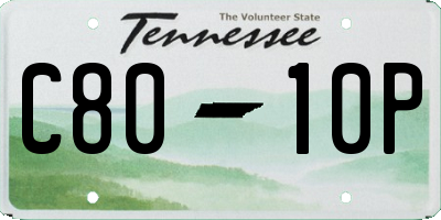TN license plate C8010P