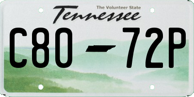 TN license plate C8072P