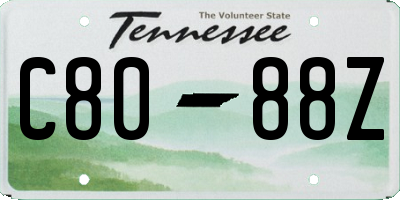 TN license plate C8088Z