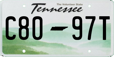 TN license plate C8097T