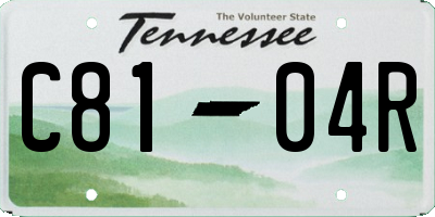TN license plate C8104R