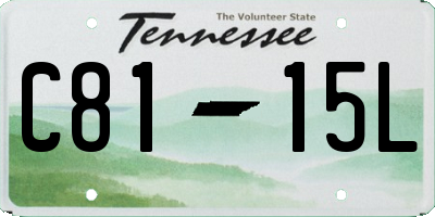 TN license plate C8115L