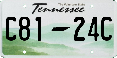 TN license plate C8124C