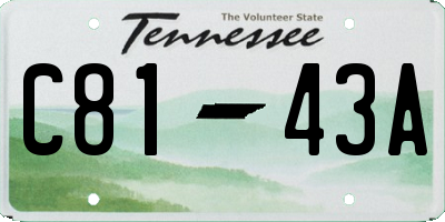 TN license plate C8143A