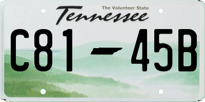 TN license plate C8145B