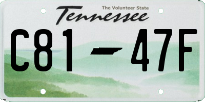 TN license plate C8147F