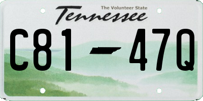 TN license plate C8147Q