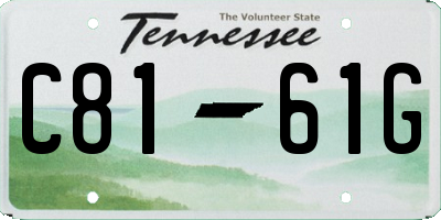 TN license plate C8161G
