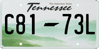 TN license plate C8173L