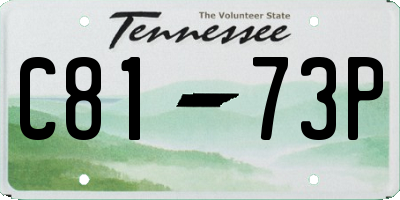 TN license plate C8173P