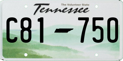 TN license plate C8175O
