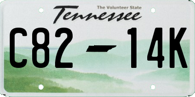 TN license plate C8214K