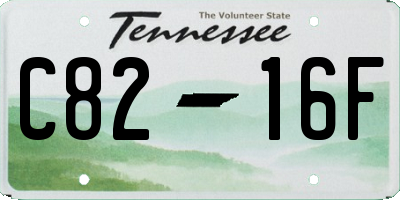 TN license plate C8216F