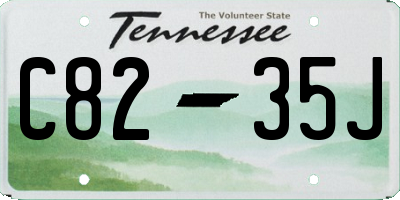 TN license plate C8235J