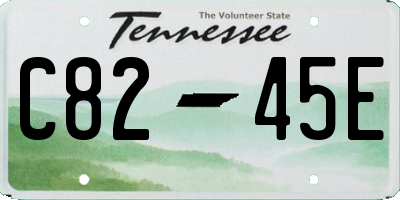 TN license plate C8245E