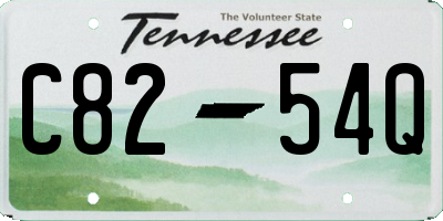 TN license plate C8254Q