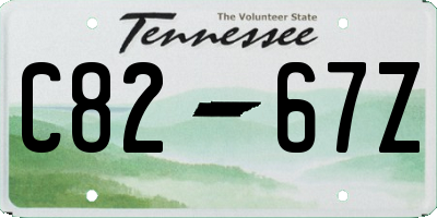 TN license plate C8267Z