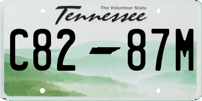 TN license plate C8287M