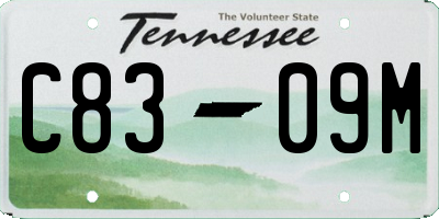 TN license plate C8309M