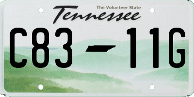 TN license plate C8311G