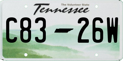 TN license plate C8326W