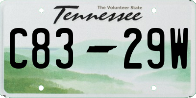 TN license plate C8329W