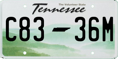 TN license plate C8336M