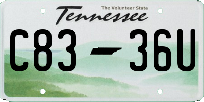 TN license plate C8336U