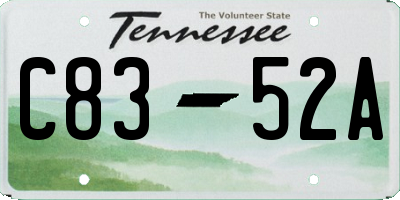 TN license plate C8352A