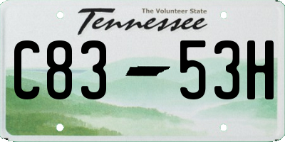 TN license plate C8353H