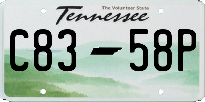 TN license plate C8358P