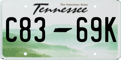 TN license plate C8369K