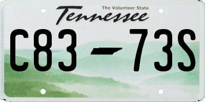 TN license plate C8373S