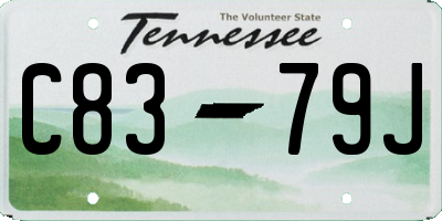 TN license plate C8379J
