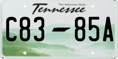 TN license plate C8385A