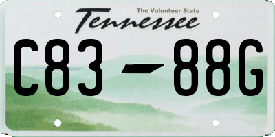 TN license plate C8388G