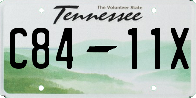 TN license plate C8411X