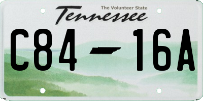TN license plate C8416A