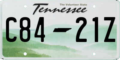 TN license plate C8421Z