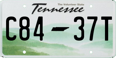 TN license plate C8437T