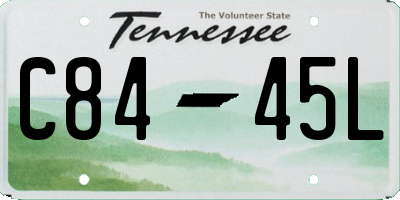 TN license plate C8445L