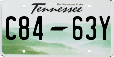 TN license plate C8463Y