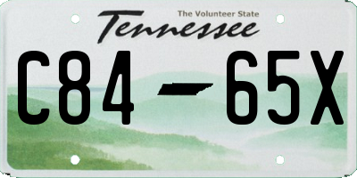 TN license plate C8465X