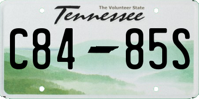 TN license plate C8485S