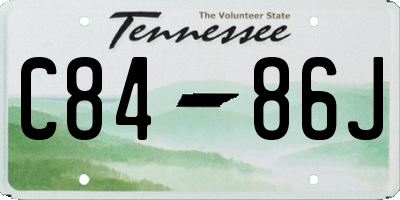 TN license plate C8486J