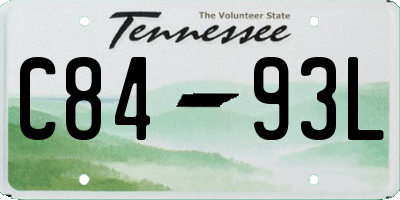 TN license plate C8493L