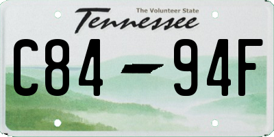 TN license plate C8494F