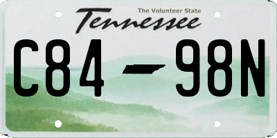 TN license plate C8498N